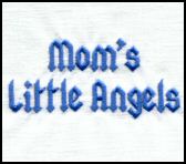 Angel Embroidery Patterns - Mom's Angels Lettering.