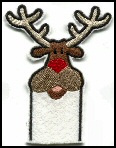 Christmas embroidery designs - Reindeer Finger Puppet.