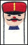 Christmas embroidery designs - Toy Soldier Finger Puppet.