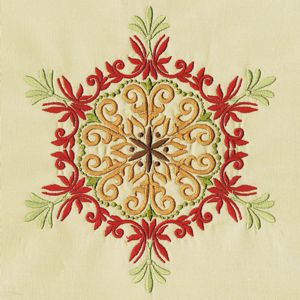 home decor embroidery designs 5 color medallion