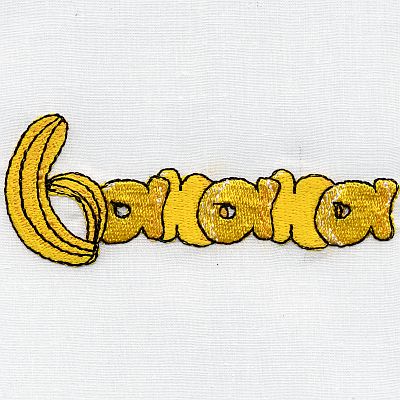 Kitchen Embroidery Designs - Banana