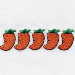 Kitchen Embroidery Designs - Carrot Border