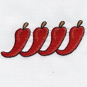 Kitchen Embroidery Designs - Pepper Border