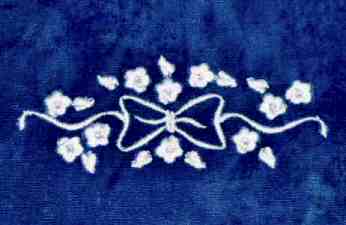 Ribbon Floral 1 color embroidery design.
