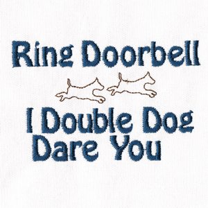 Machine embroidery double dog dare