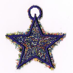 Made in the hoop thread snip ornament 04 - Star