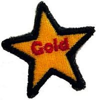 School Embroidery Design - Gold Star Pencil Topper