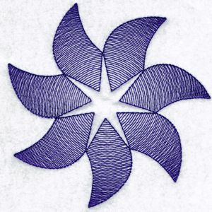 Spiral Star Embroidery Design